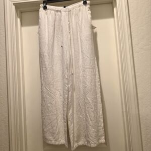 Zara Cream Elastic Waist Pants